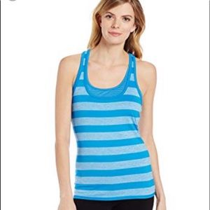 Soybu Blue Built in Bra Racerback Athletic Tank M